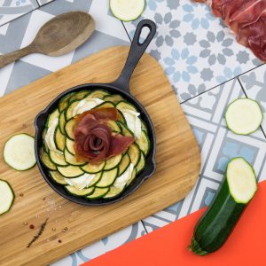 poelee-de-courgettes-au-jambon-de-Bayonne-et-au-chevre